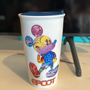 Starbucks Disney Parks Epcot Mickey Mouse Silhouette 12 oz ceramic tumbler. NWT